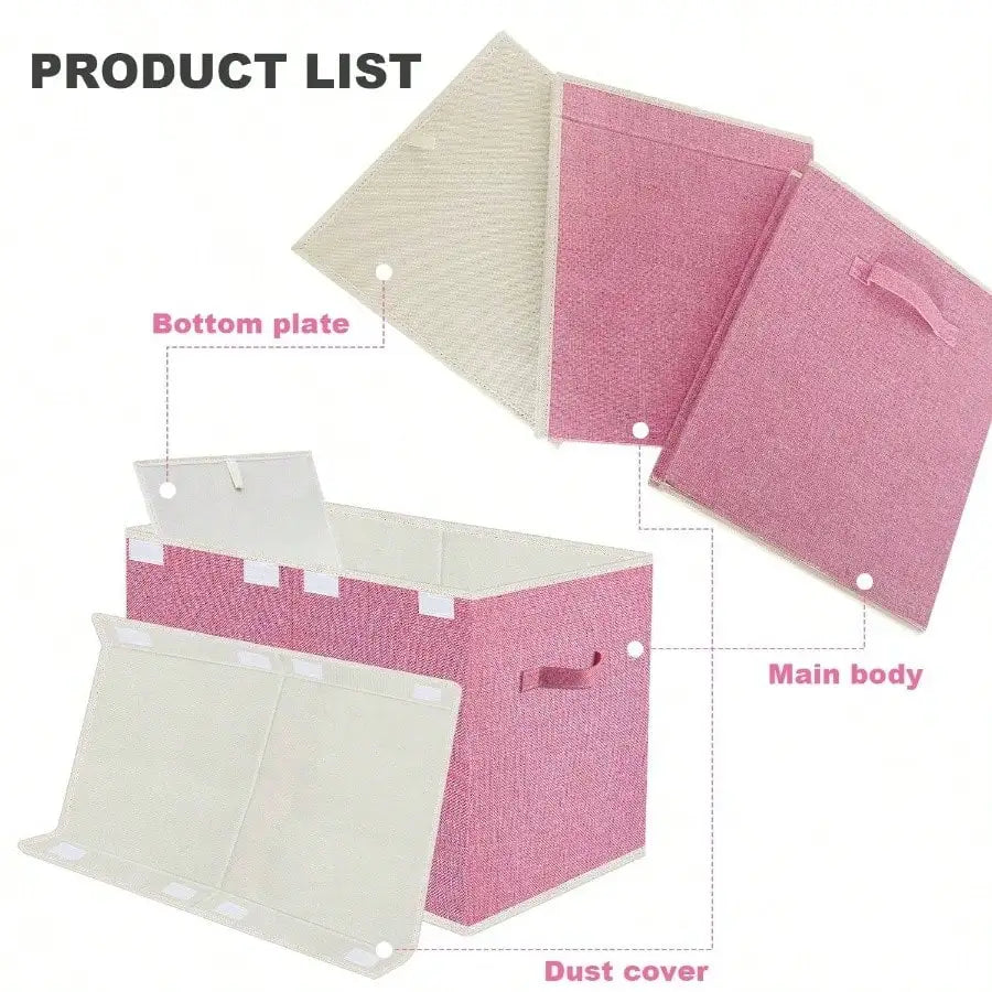 Hign-Concerned Large Collapsible Toy Box With Lid Storage