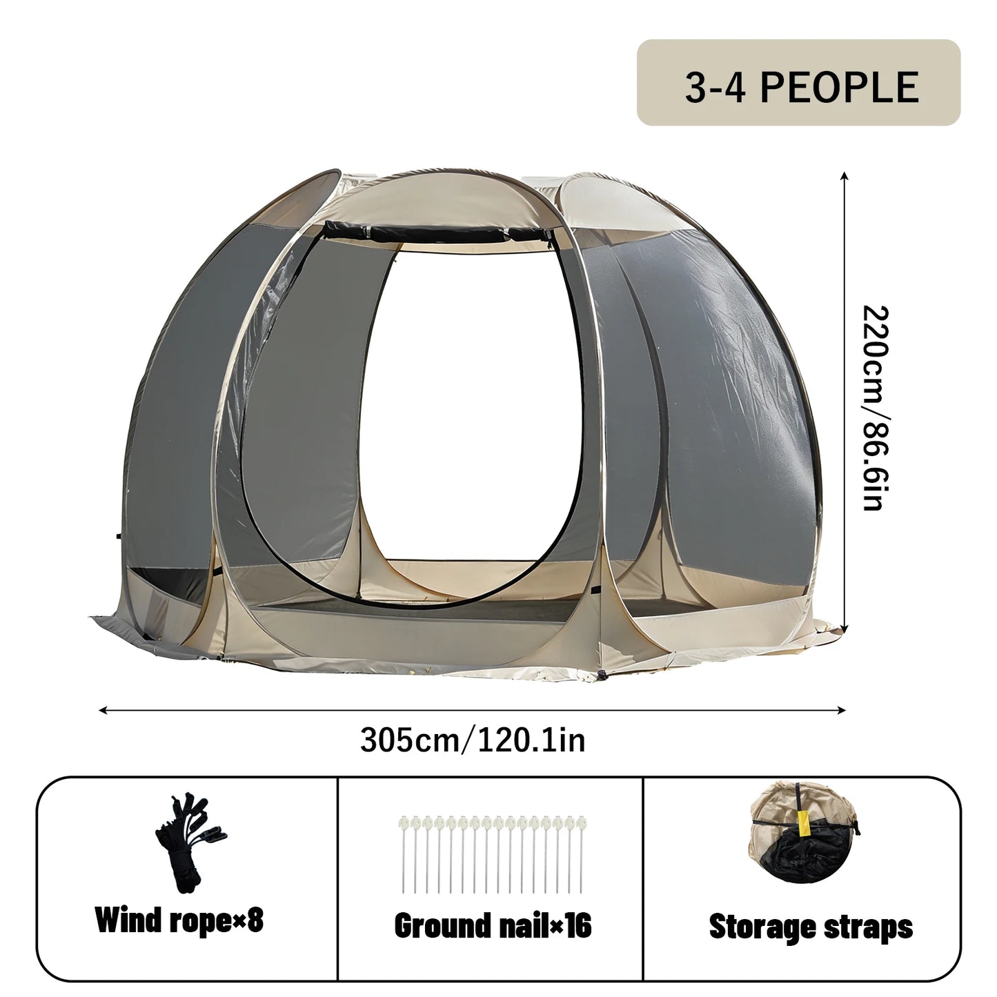 Pakicetus Instant Pop Up Screen Tent Mosquito Proof Outdoor