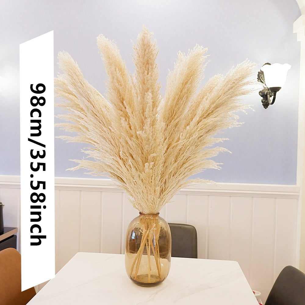 NONECN Dried Pampas Grass Decor 16Pcs Boho Neutral Bouquet