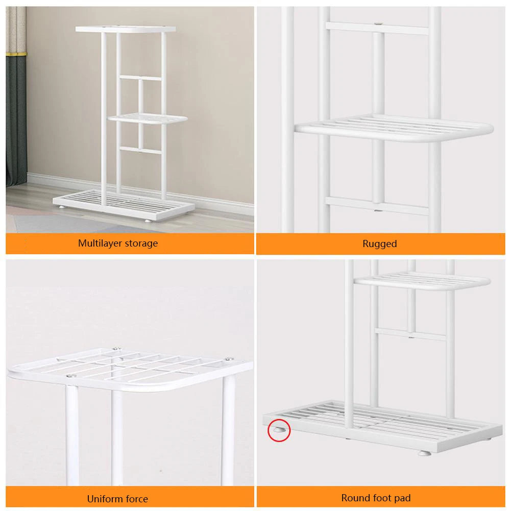 Metal Plant Stand 8-Tier Indoor Outdoor Garden Display