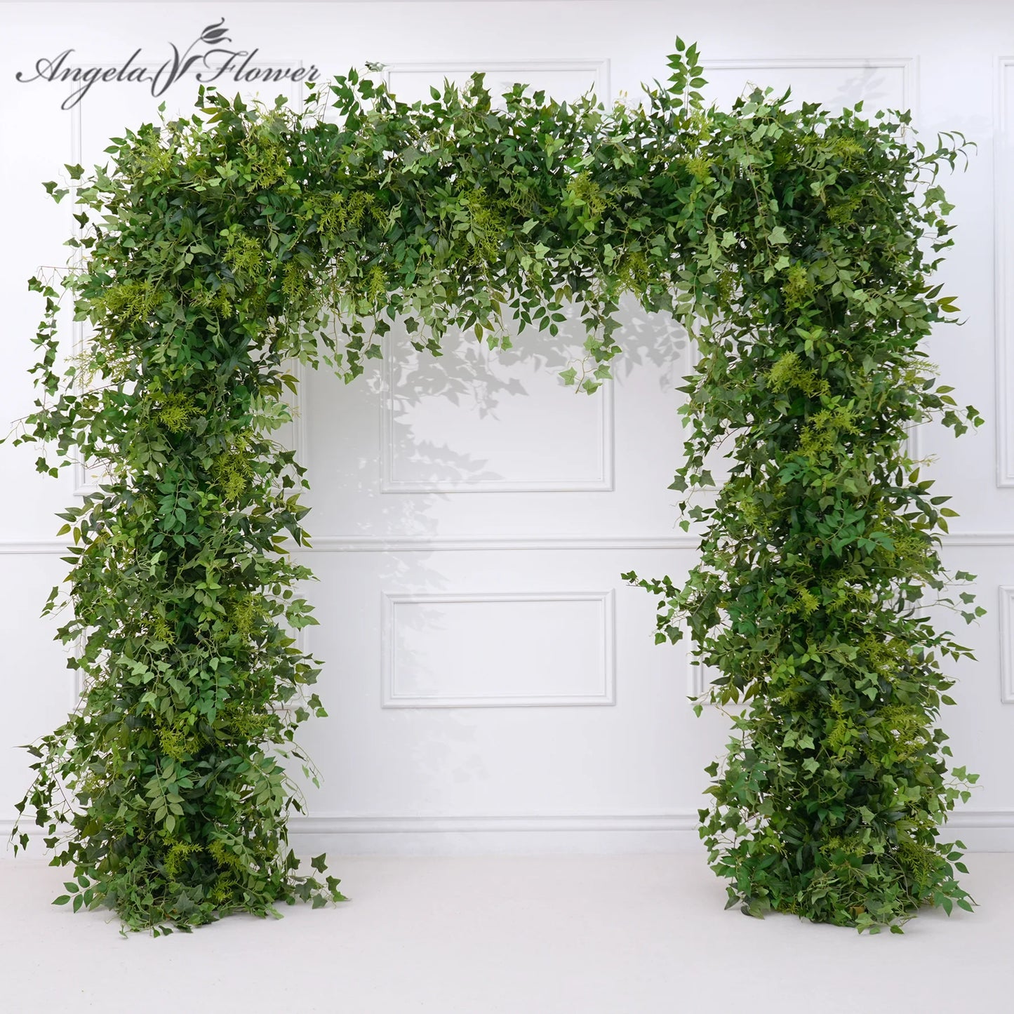 Angela Flower Mori Greenery Wedding Backdrop Arch Floral Arrangement