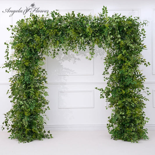 Angela Flower Mori Greenery Wedding Backdrop Arch Floral Arrangement