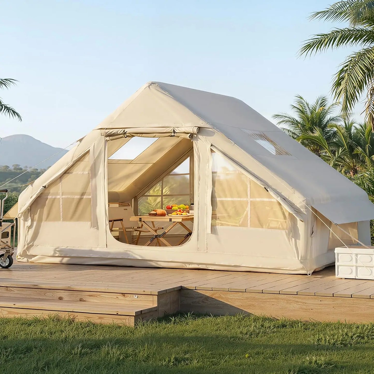 Inflatable Camping Tent For Four To Eight People Shelter