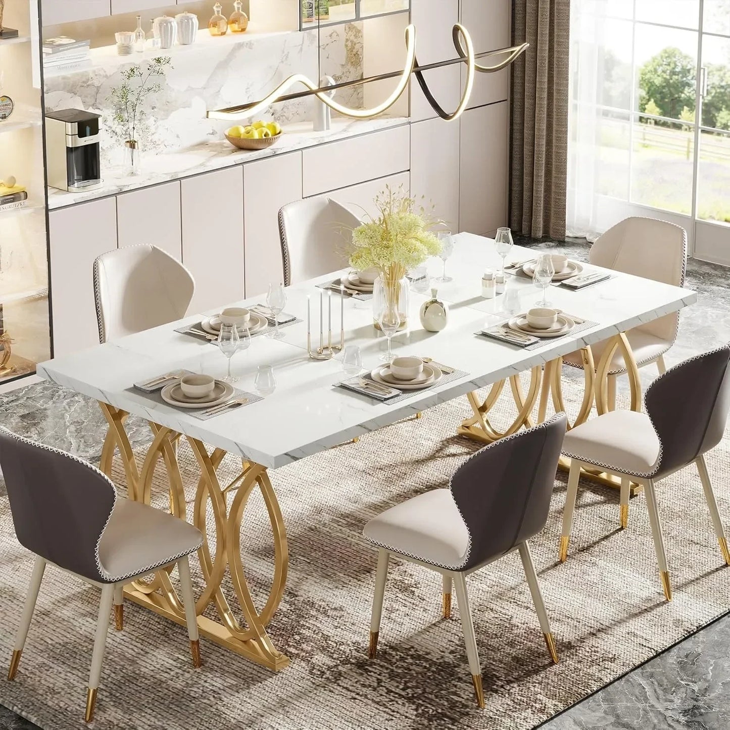 LITTLE TREE Modern Dining Table Kitchen And Dining Room