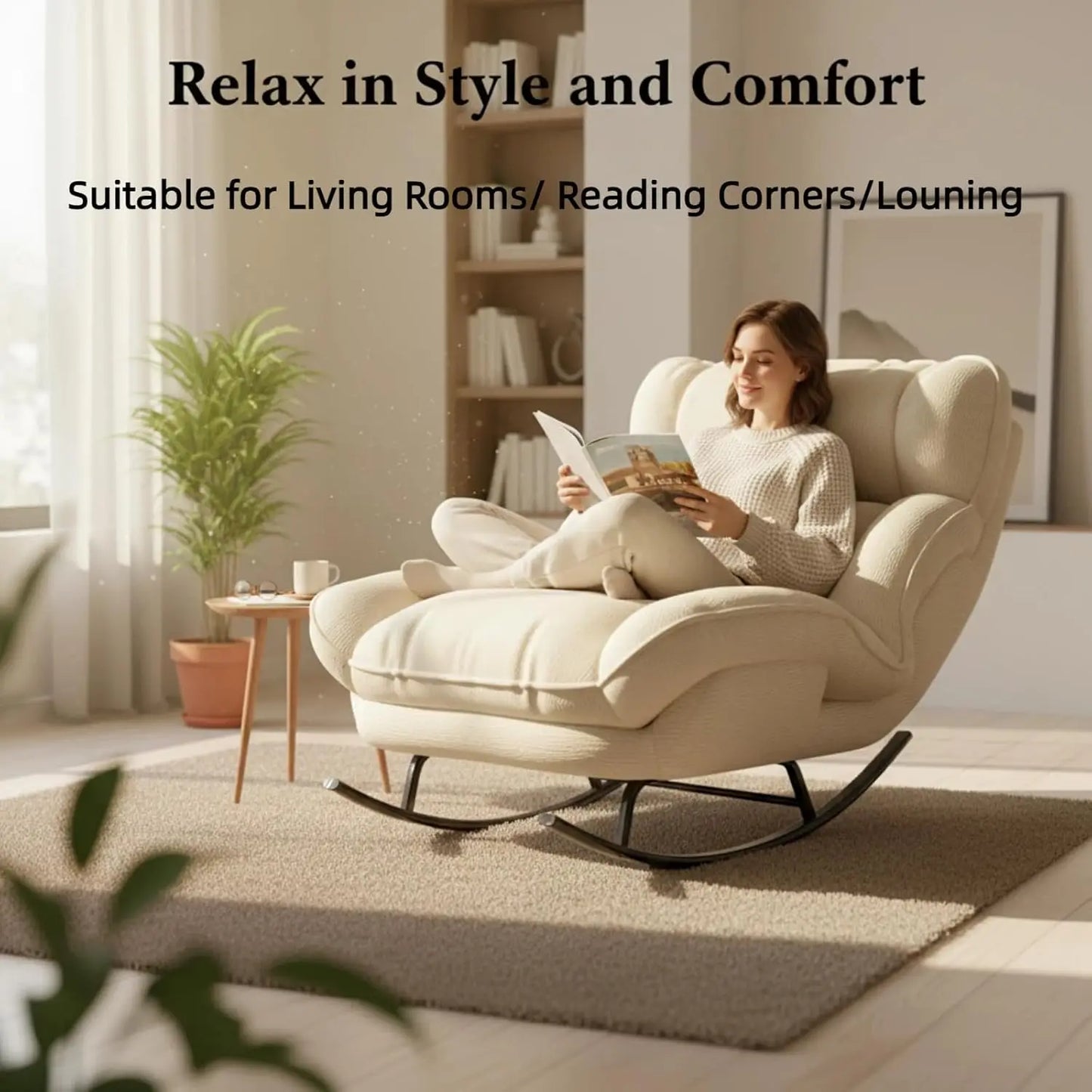 GUOHE Sofa Rocking Chair Adjustable Backrest