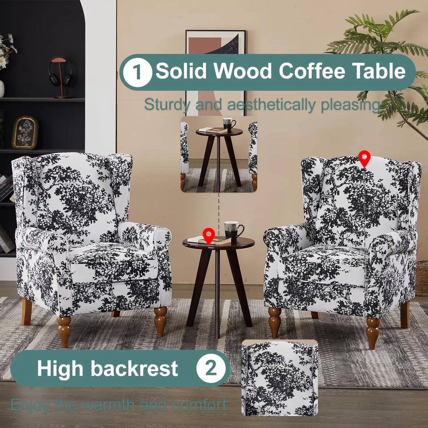 Modern Luxury Armchair And Coffee Table Set Living Room