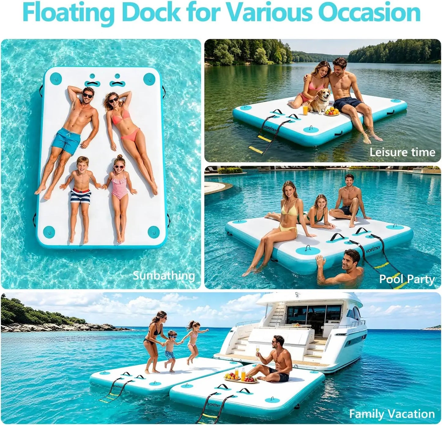Chimei Toy Inflatable Floating Dock Air Deck Platform