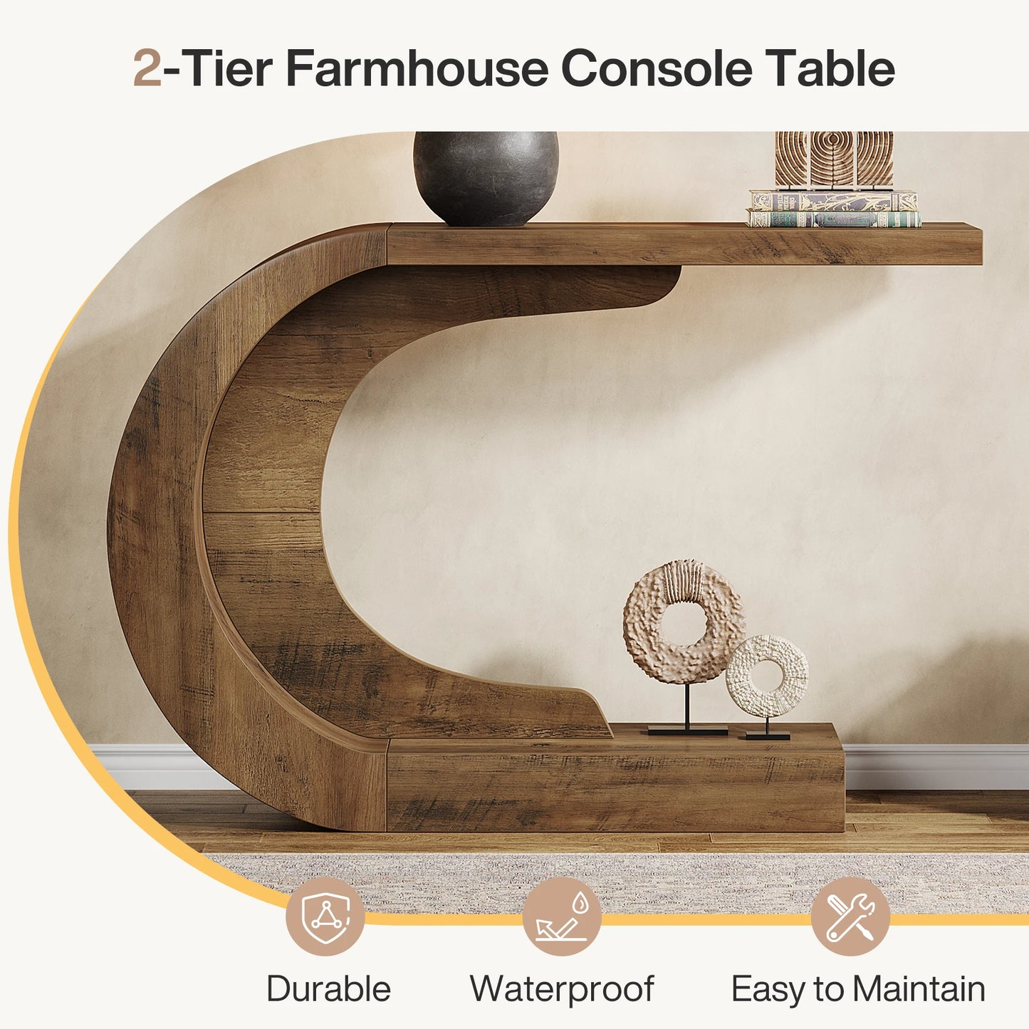 Tribesigns Mid Century Modern Console Table For Entryway Living Room