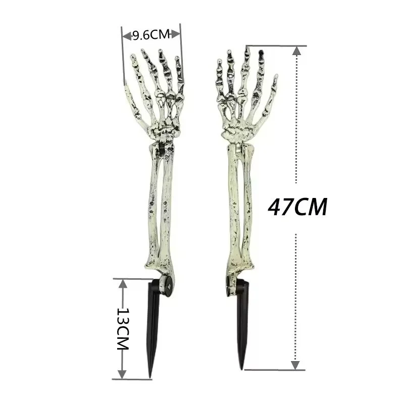 Two Pack Halloween Solar Ghost Hand LED Garden Stakes