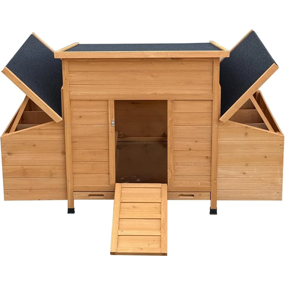 XMSJ WeatherproofAllSeasonVentilated Outdoor Chicken Coop HenHouse NestingBoxes