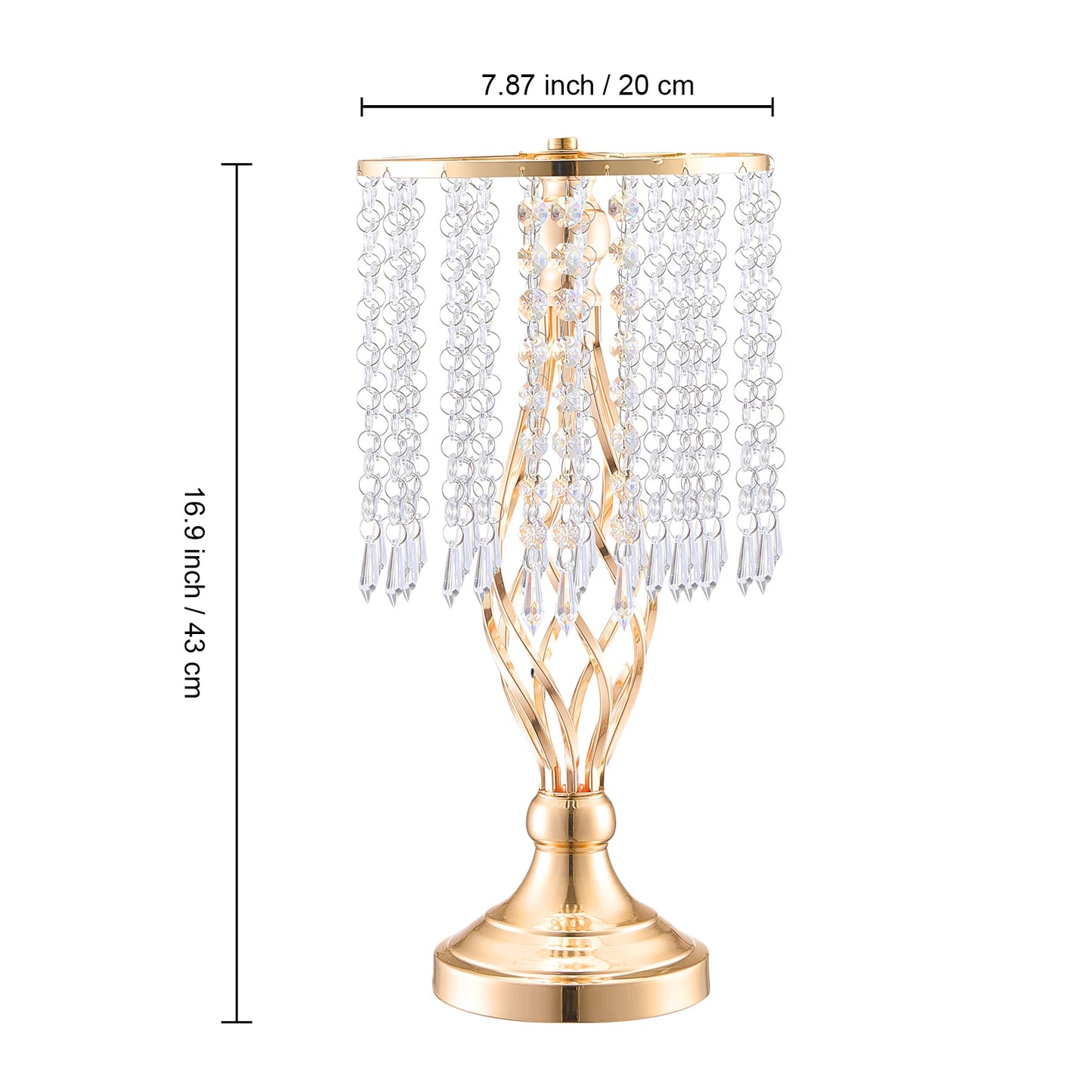 Crystal Wedding Flower Stand Metal Centerpiece Vase