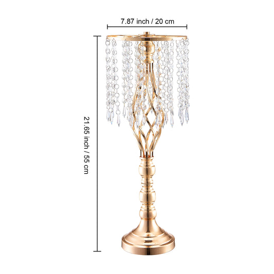Crystal Wedding Flower Stand Metal Centerpiece Vase