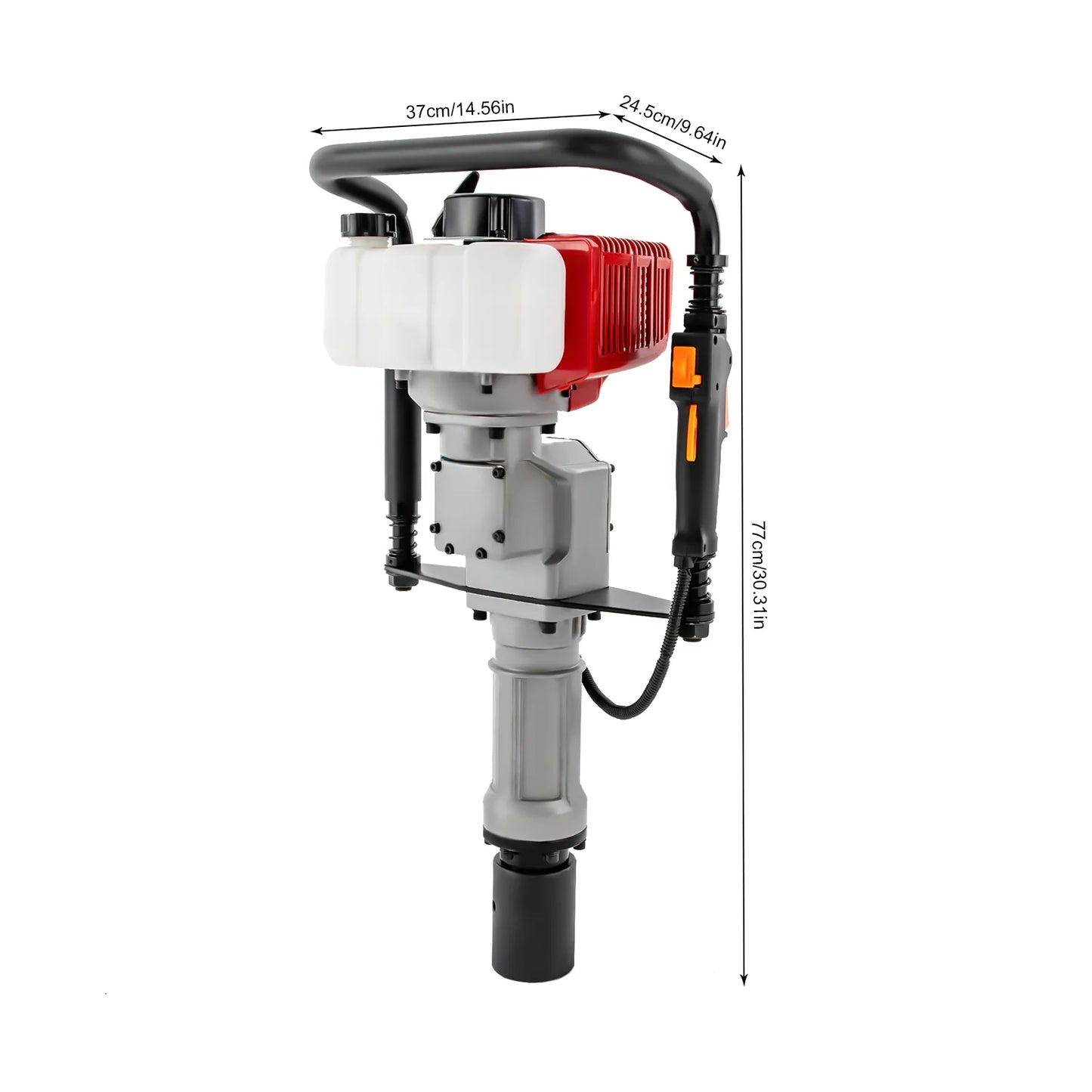 1900W 52cc Gas Powered T Post Driver with Vibration Absorbing Springs