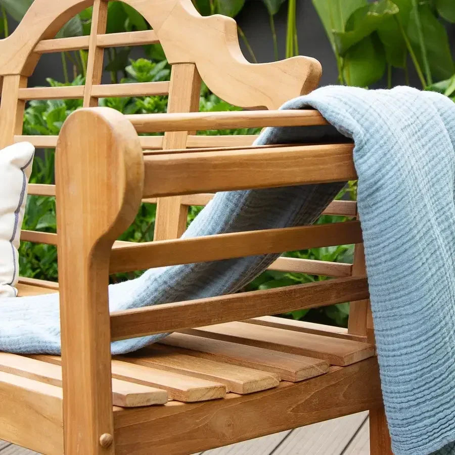 Casual Lutyens Teak Wood Garden Bench Outdoor Patio Seating