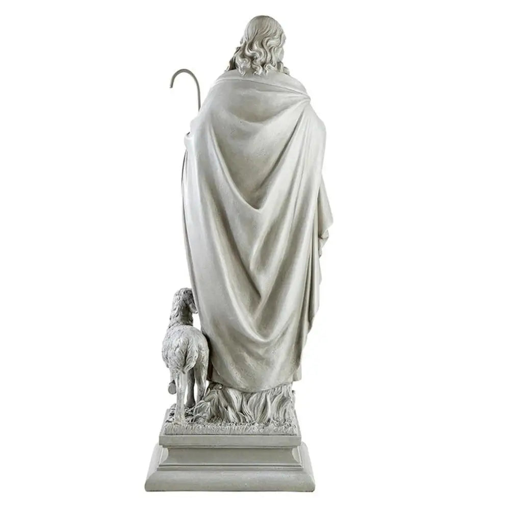 XMSJ Gallery Garden Statue Jesus The Good Shepherd StoneResin Catholic Sculpture
