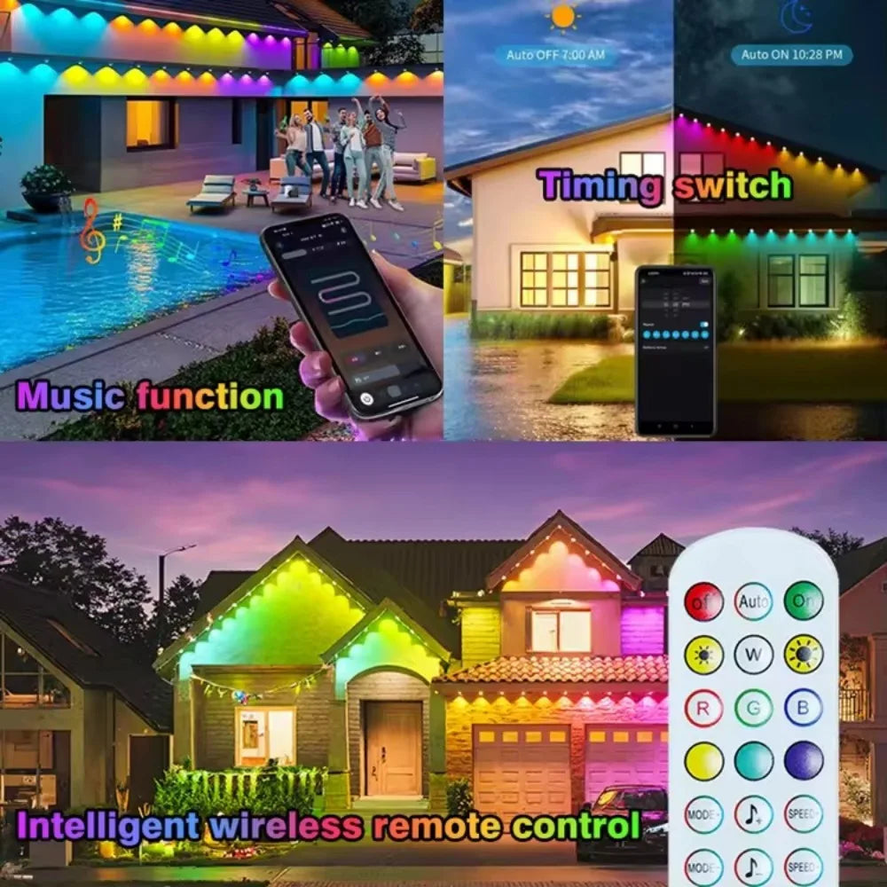 MIMIRGB UltraDurable OutdoorWeatherproof RGBLED LightingSolutions Bluetooth IP67 Waterproof MusicSync