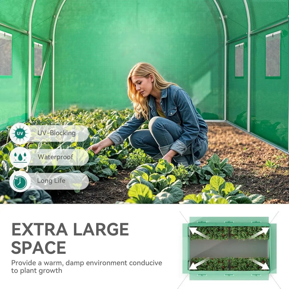 Heavy Duty Walk-In Greenhouse For Outdoor Gardening