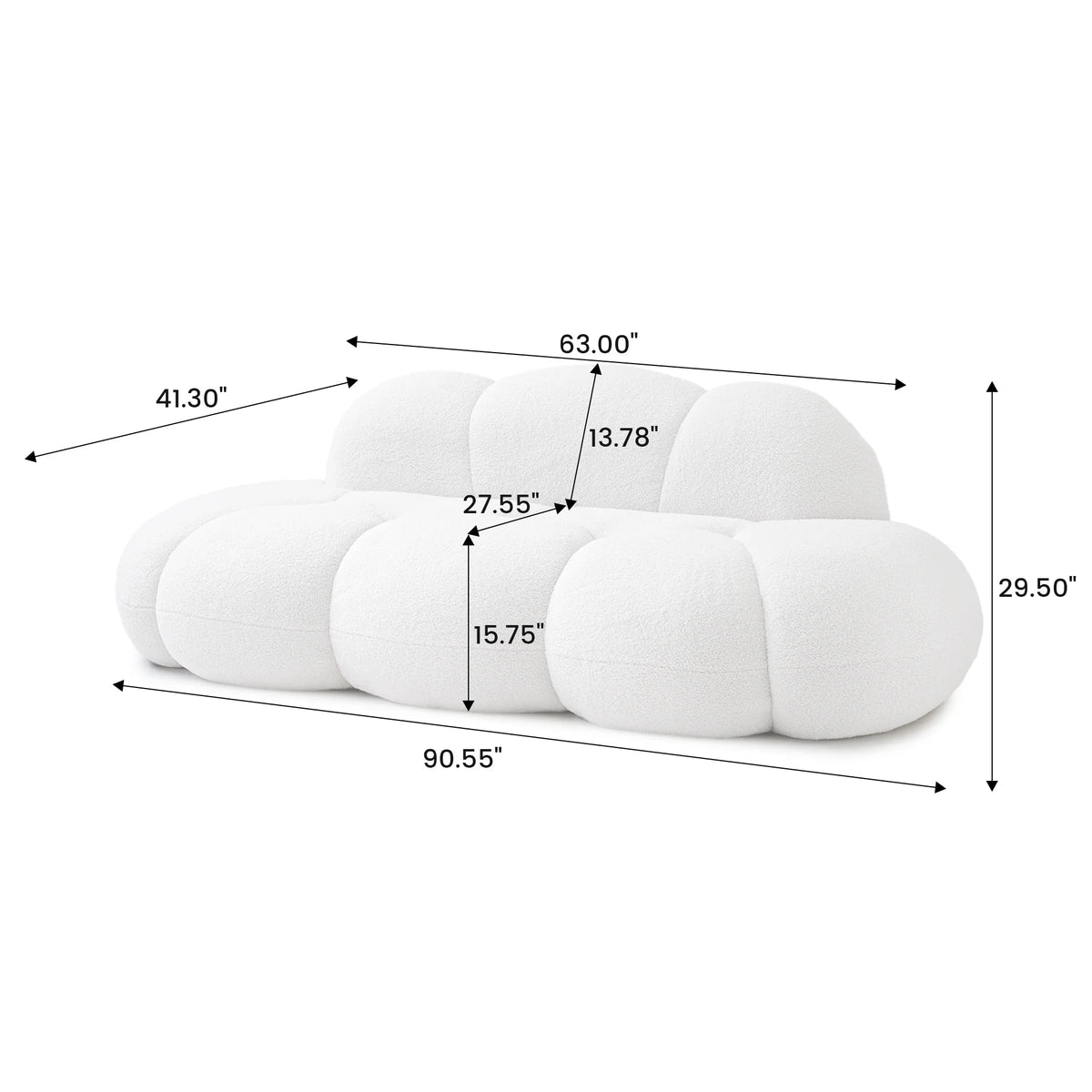 Sdorens Modern Cloud Shaped Sofa for Living Room Comfort
