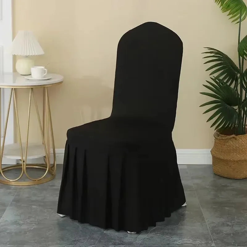 Pleated Spandex Chair Cover For Hotel Banquet And Wedding Events