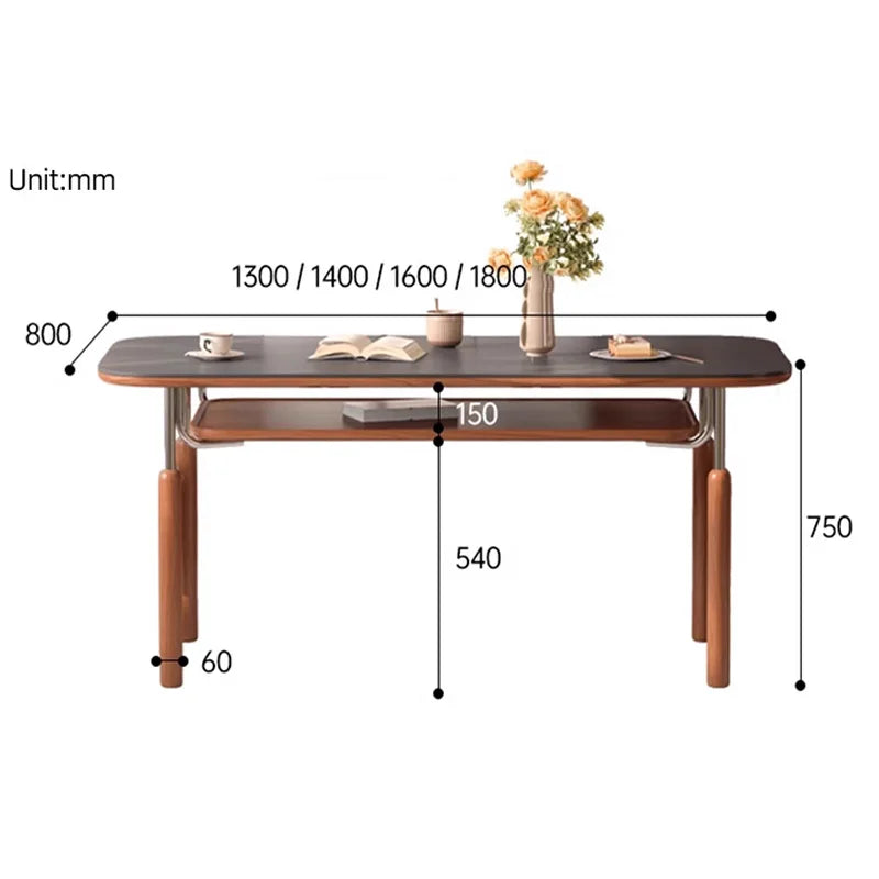 Fosanmi Modern Rock Slab Dining Table For Kitchen Dining