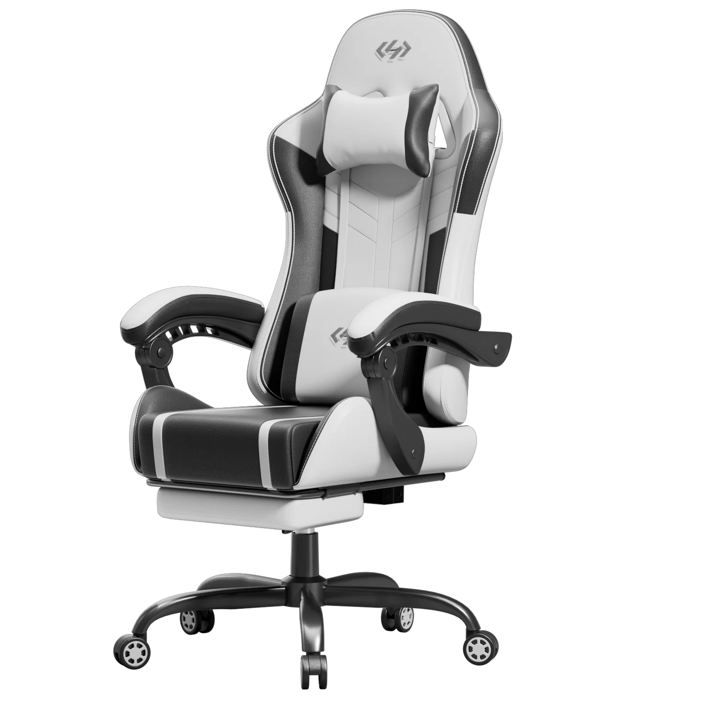 Ergonomic Gaming Chair With Lumbar Massage And Adjustable Headrest