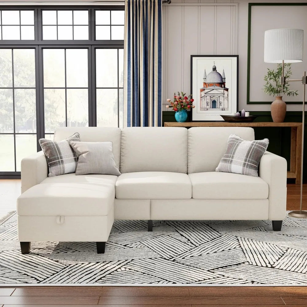 MKDK L Shaped Sectional Sofa With Washable Removable Cover