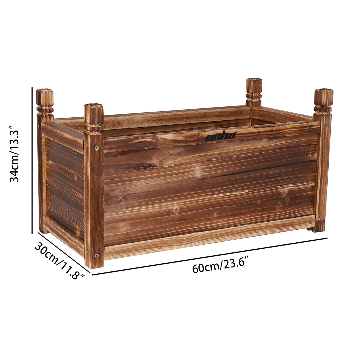 Wooden Raised Garden Planter Box For Vegetables Herbs Flowers