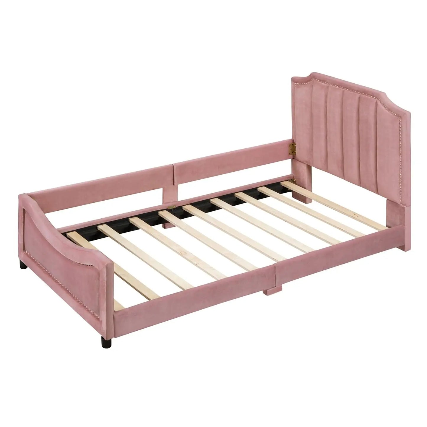 Upholstered Bed Frame With Belgrave Headboard And Slats