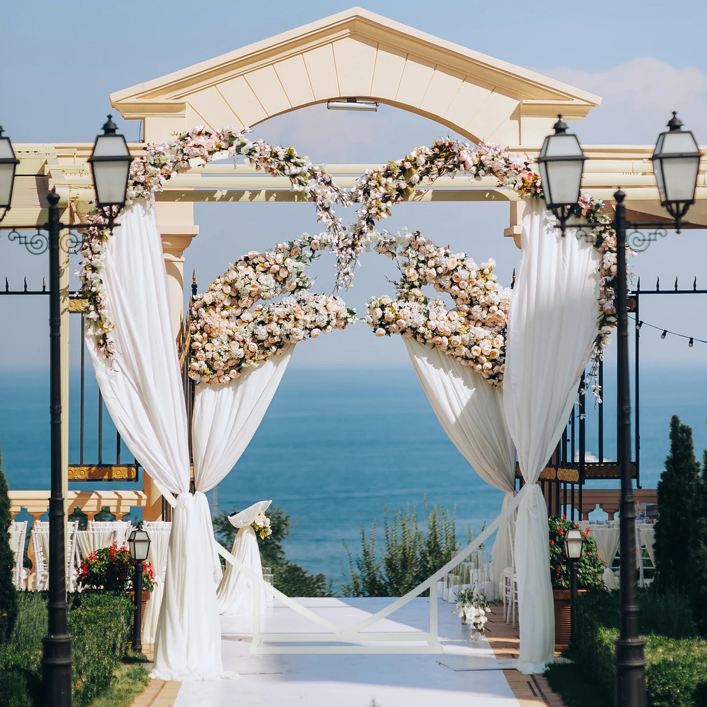 Heart Shape Wedding Arch Stand Metal Base Backdrop Frame