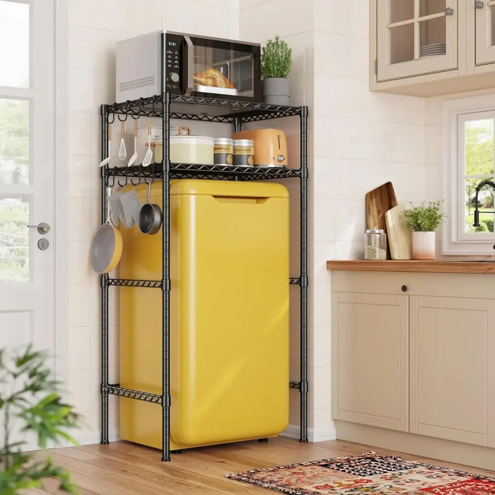 2 Tier Mini Fridge Shelving For Dorms Steel Storage