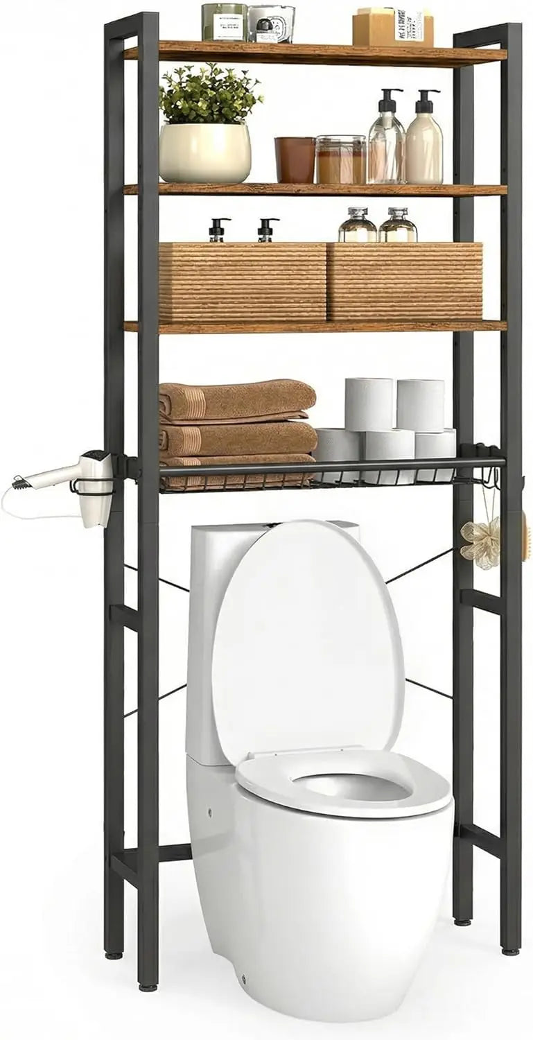 Over Toilet Storage Organizer With Adjustable Shelves