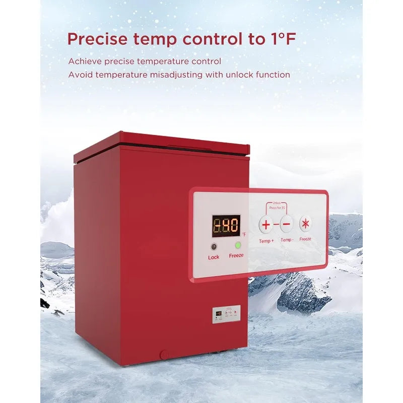 Outdoor Chest Freezer With Electronic Control And Two Removable Baskets