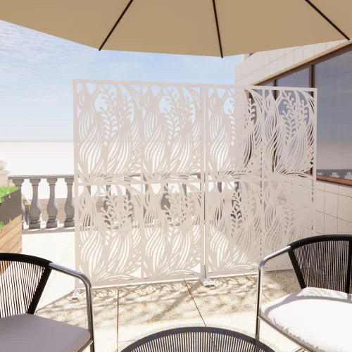 Metal Privacy Screen Leaf Design For Balcony And Garden