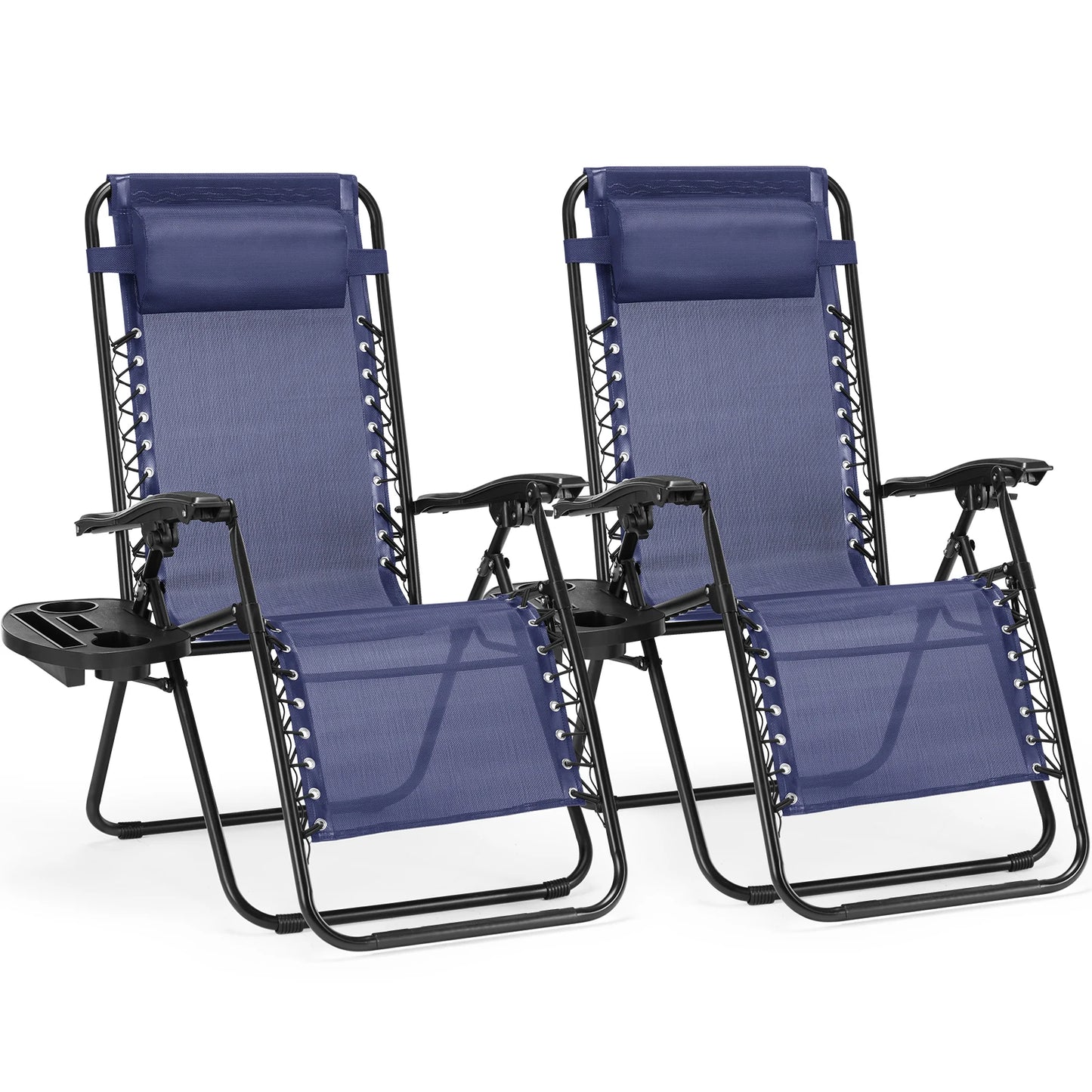 JHK Zero Gravity Recliner Bundle of Two Cupholder Trays