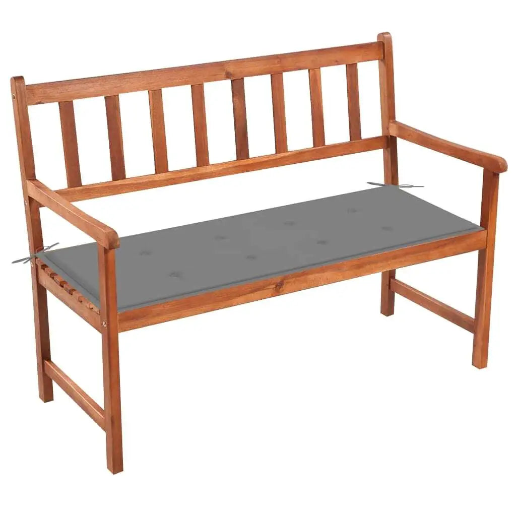 Hign-concerned Acacia Wood Patio Bench With Cushion