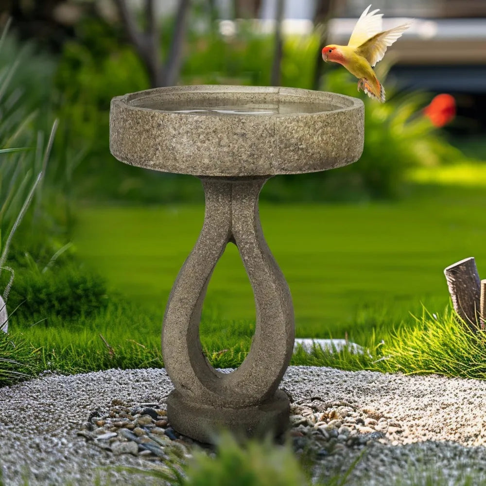 Concrete Modern Bird Bath Outdoor Garden Decor For Patios