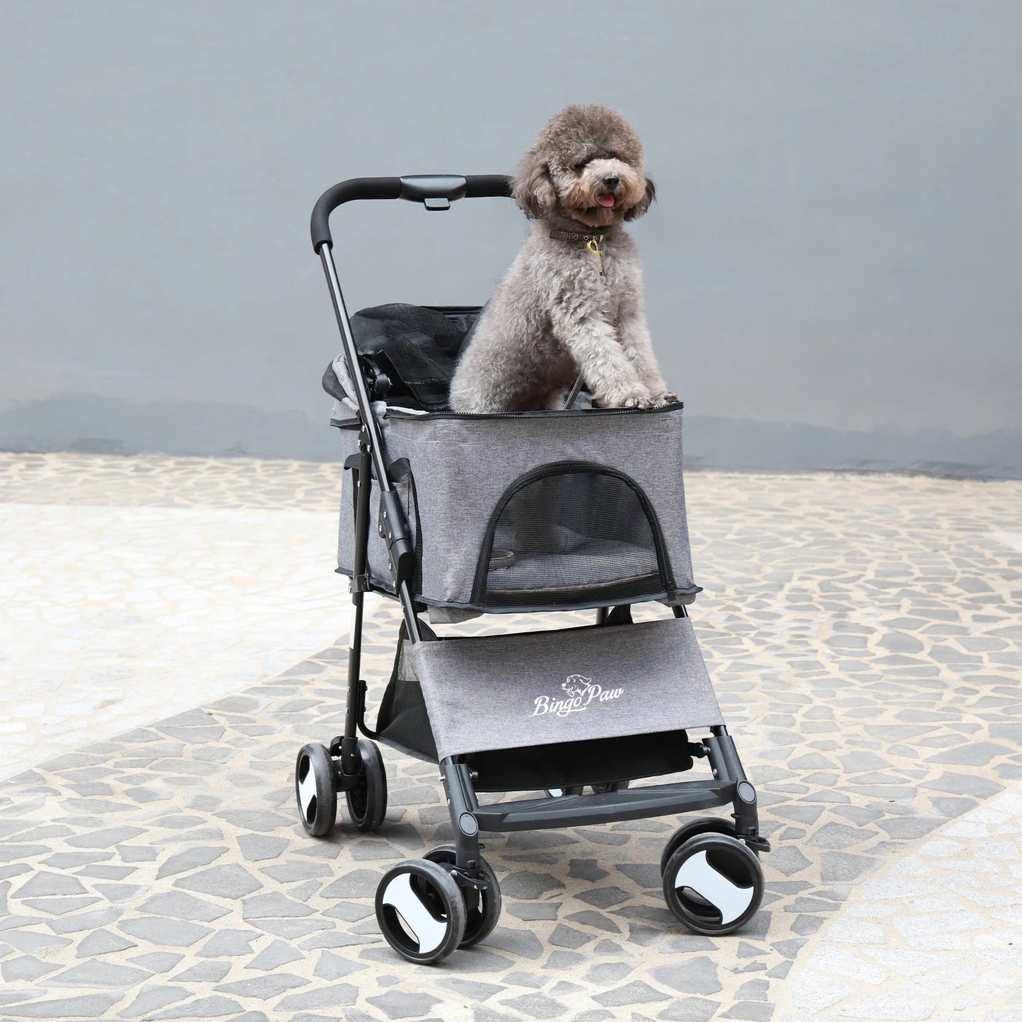 Bingopaw Large Pet Stroller Pram Dog Carrier Trailer Cart