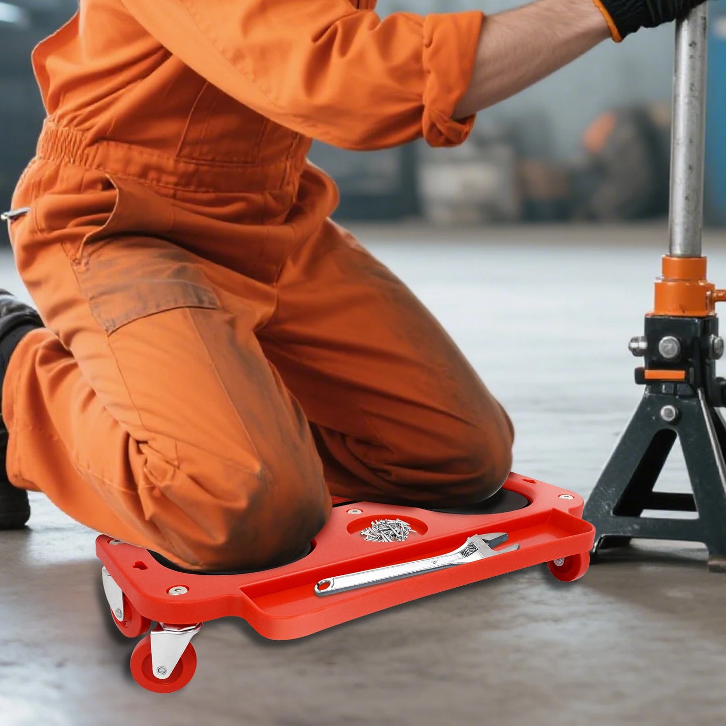 Knee Creeper With Universal Wheels Ergonomic Padding For Workshop