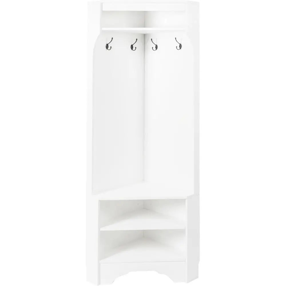 Hall Tree Featuring Four Hooks And Coat Rack Storage