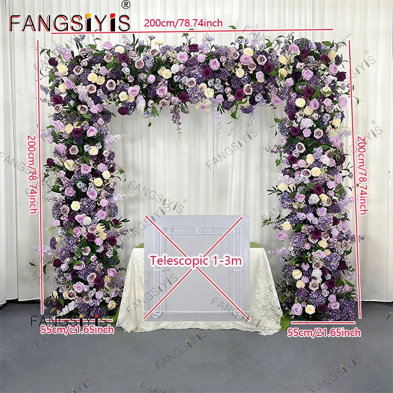 Artificial Wedding Backdrop Arch Floral Arrangement With Roses