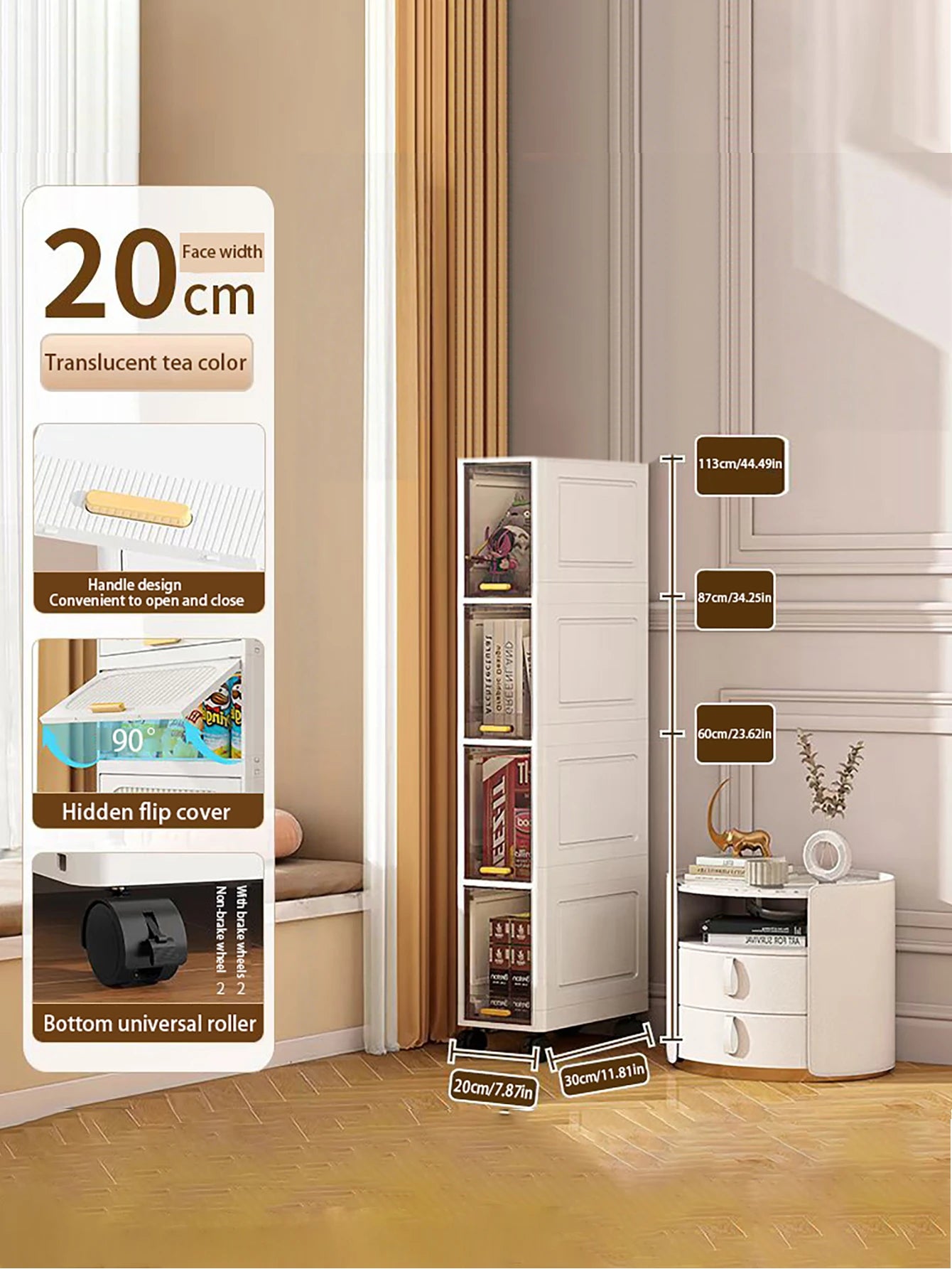 Multi Functional Ultra Thin Gap Storage Cabinet