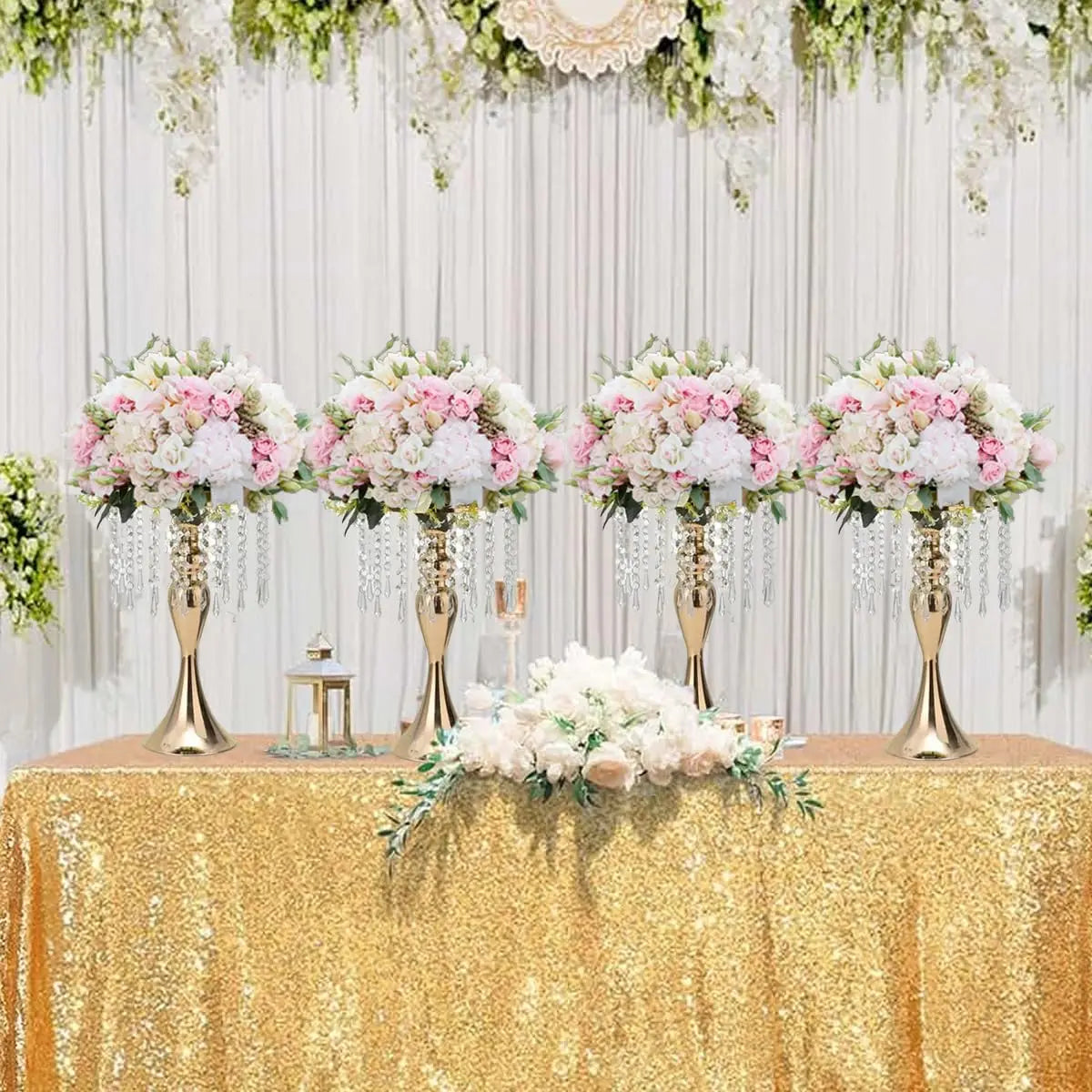 Guangdong 8 Piece Wedding Centerpiece Crystal Vase Set