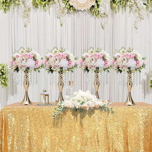 Guangdong 8 Piece Wedding Centerpiece Crystal Vase Set