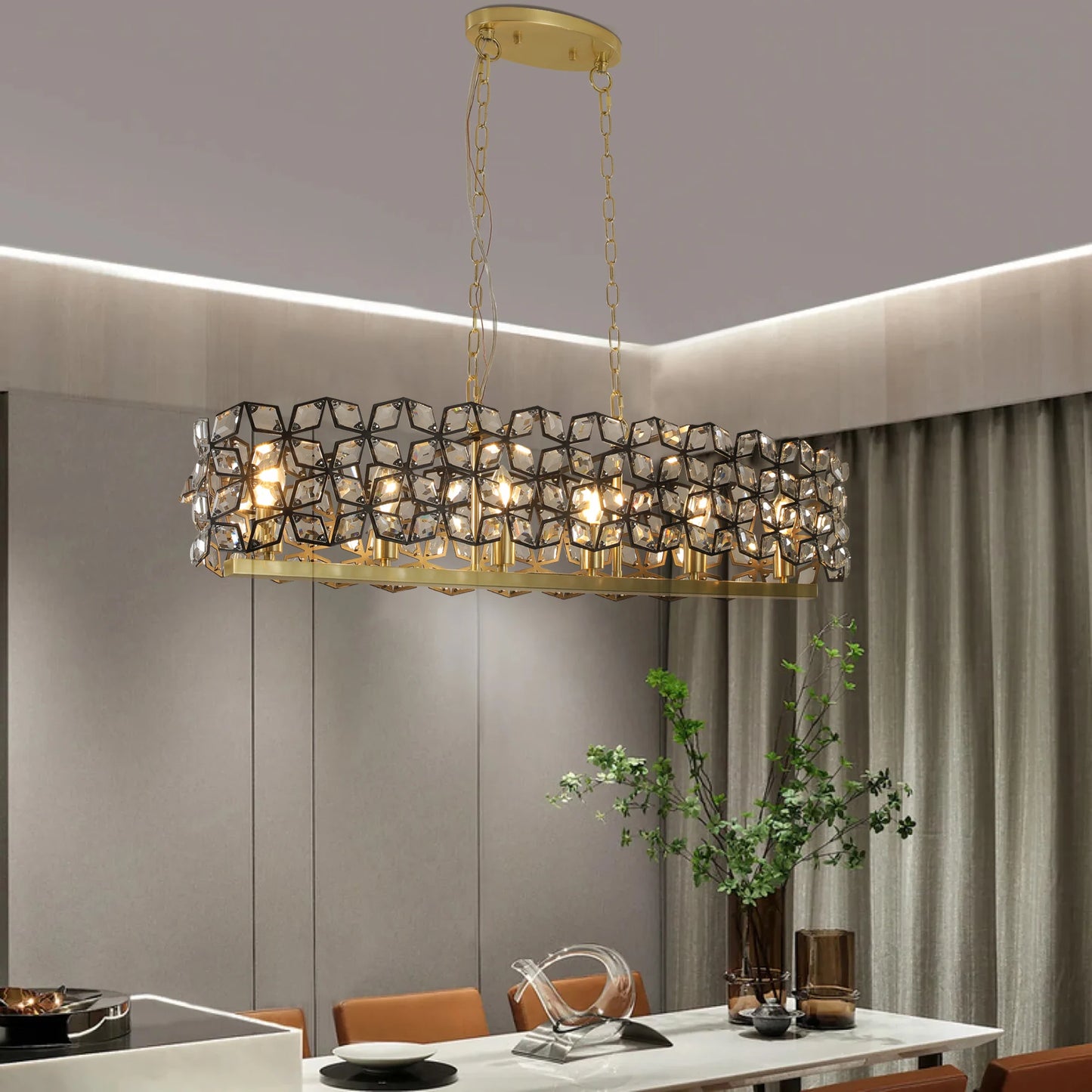 ARLGSITE Luxury Crystal Chandelier Pendant Light Fixture