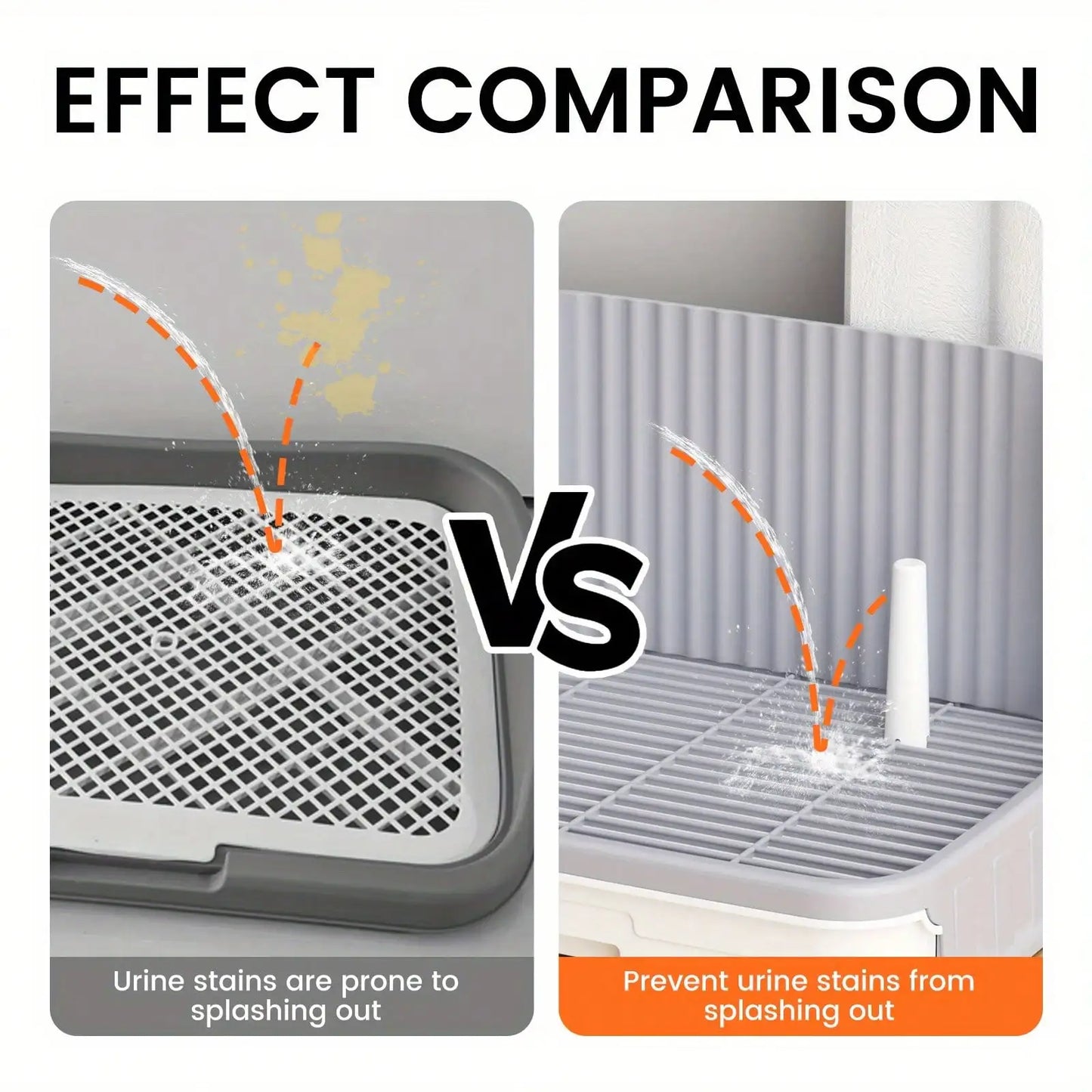 Dog Litter Indoor Dog Potty Tray With Wall Protection