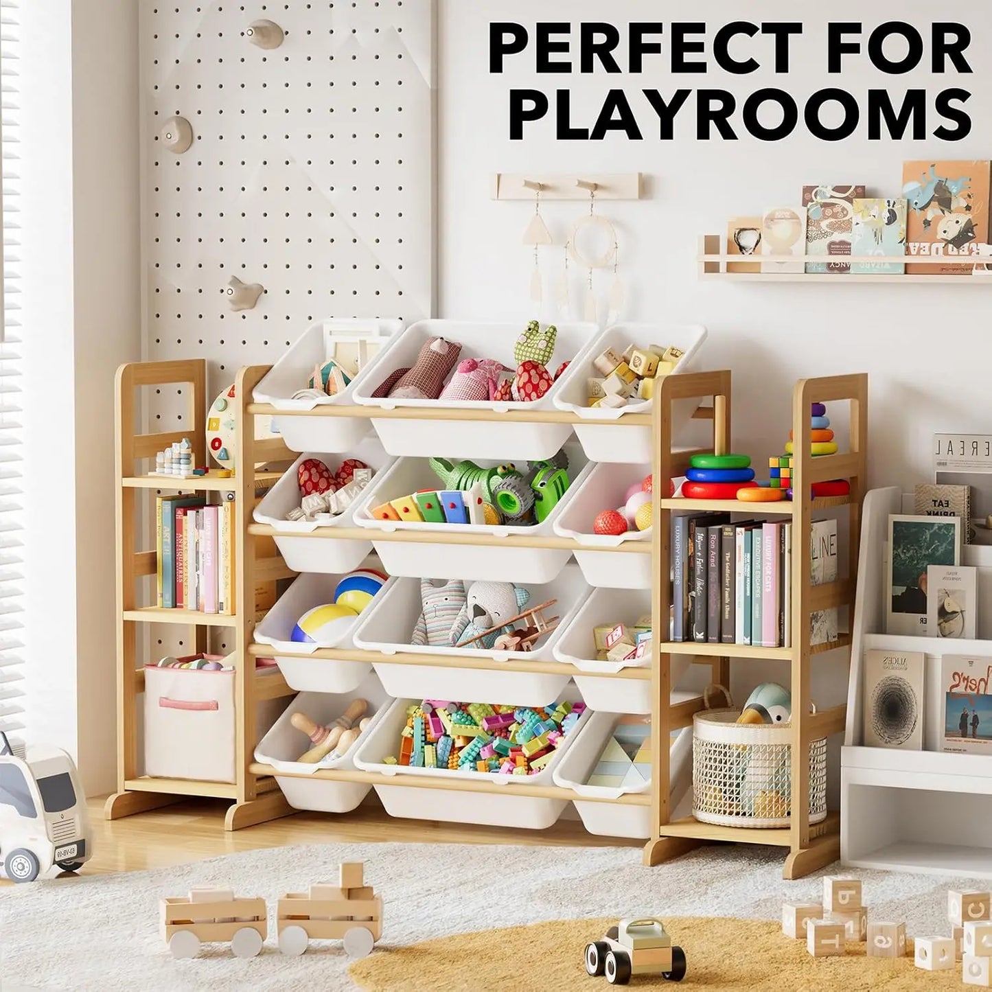DAFIFY Toy Storage Organizer With Six Shelves And Bins