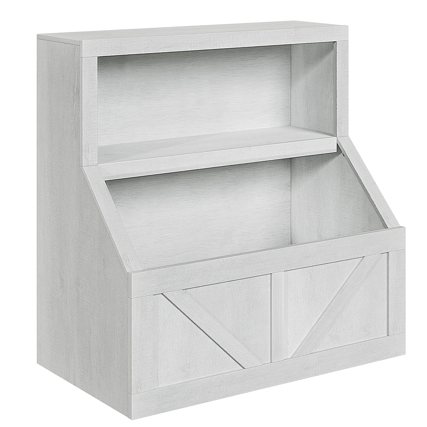 Kids Wooden Toy Storage Organizer With Cubby Bookcase Playroom
