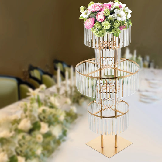 Hign Concerned 5 Tier Wedding Centerpieces Acrylic Stand