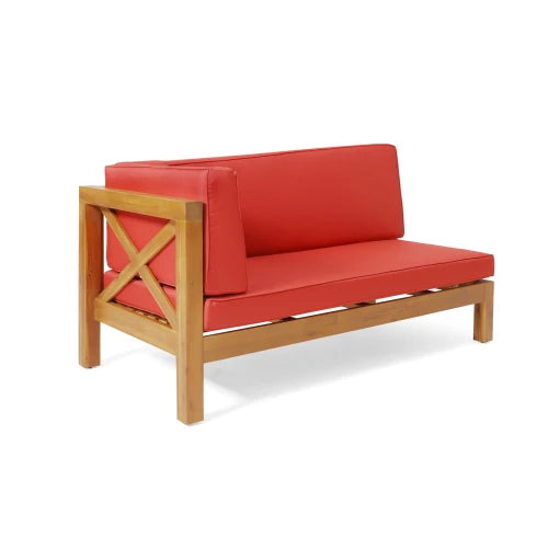 Outdoor Patio Bench With Acacia Wood Frame