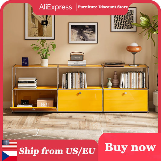 Stainless Steel Storage Cabinet For Living Room And Office